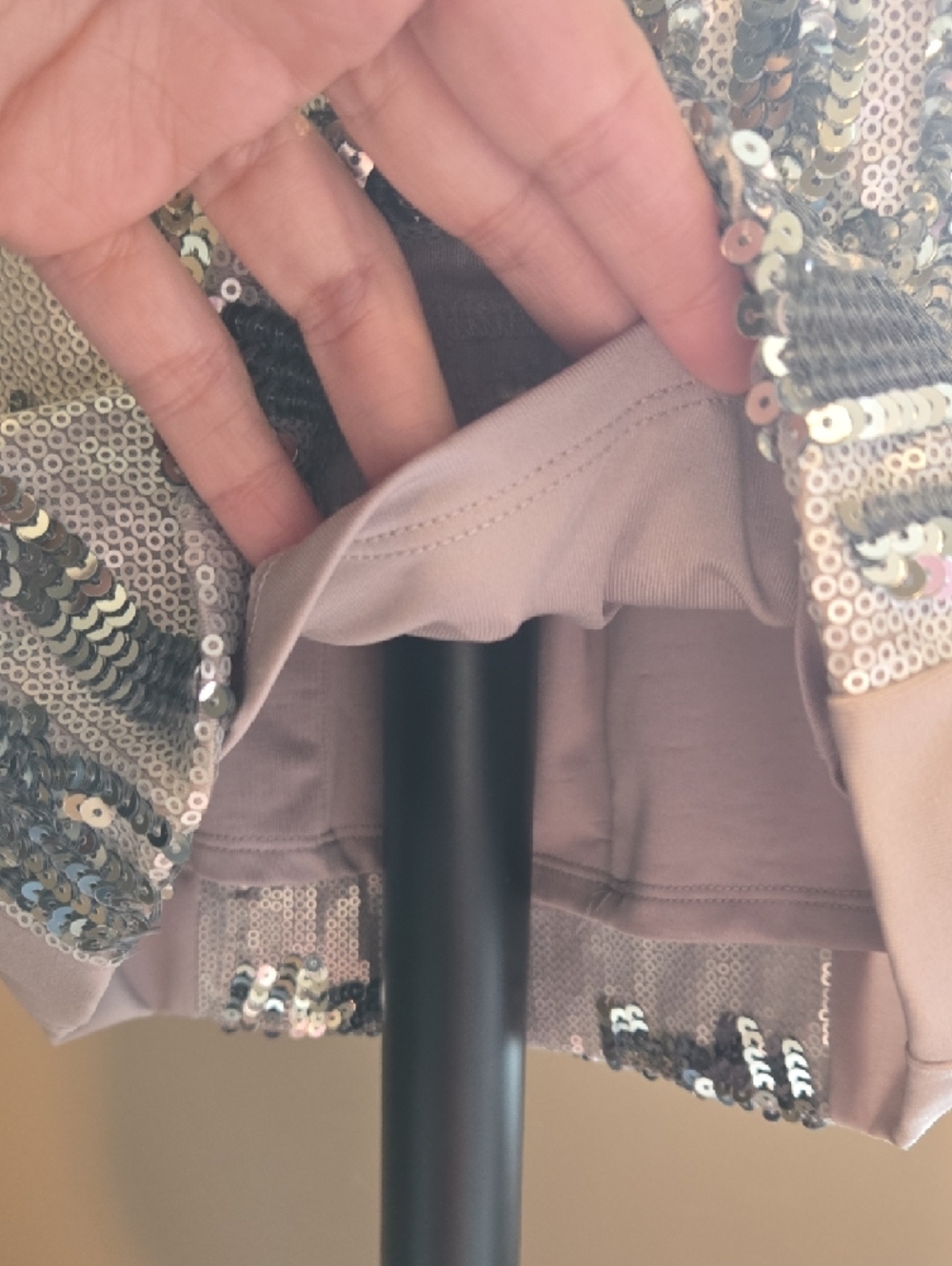 bebe Grey & Silver Sequin  Mini Dress Cut-Out Side & Strappy Back - Picture 12 of 12